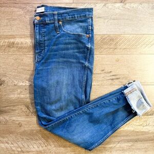 Madewell 9" High Rise Skinny Jeans 34T Tall Blue Stretch Denim